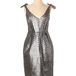 Zara W & B silver tone midi cocktail dress.